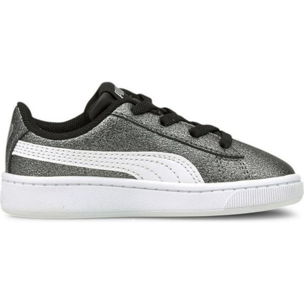 PUMA Vikky V2 Glitz Sneaker metallic grey Toddler kid size 8 NEW - Picture 2 of 10